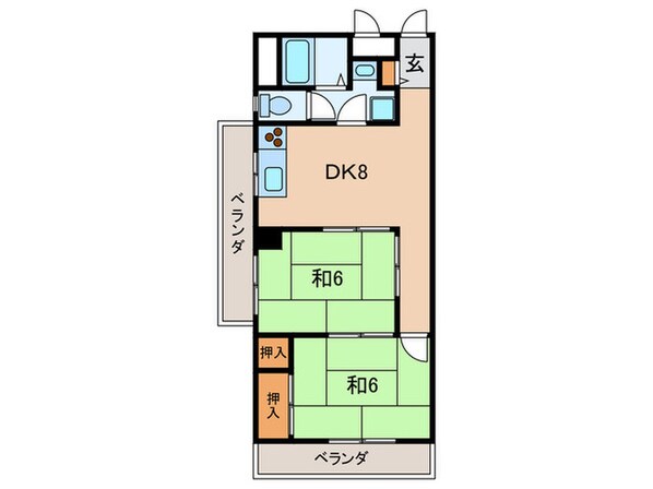 メゾンＩＮＡＫＯ　Ⅰの物件間取画像